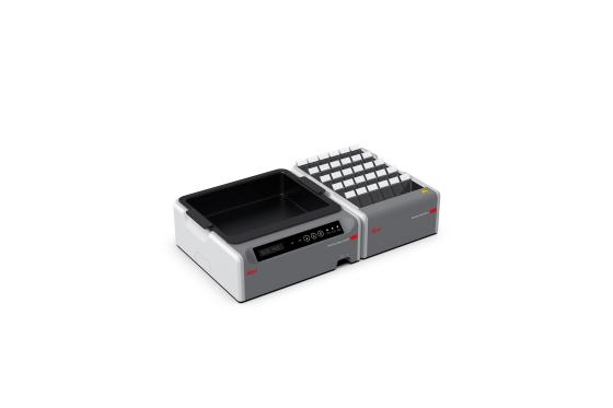 1 HistoCore Slide Dryer + 1 HistoCore Water Bath, Lateral layout