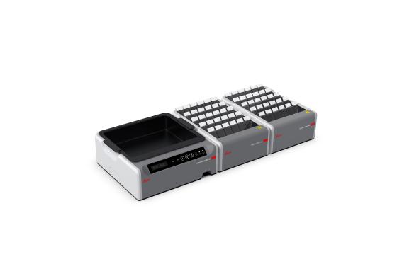 1 HistoCore Water Bath M & 2 HistoCore Slide Dryer on right side