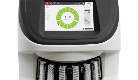 With a small footprint, the Aperio GT450 fits on your lab bench and delivers high performance with ~35 sec scan speeds at 40x